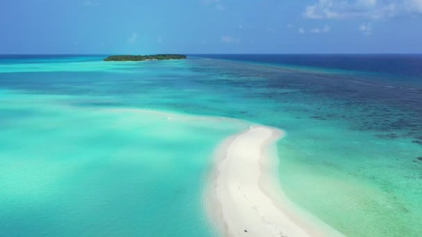 Coastal Area Shallow Water Morning Enjoying Nature Dominican Republic Caribbean — Stock Video