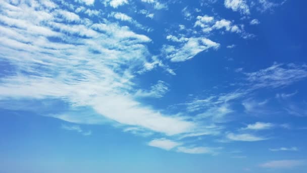 Kijkend Naar Blauwe Lucht Met Witte Wolken Zomer Ontspannen Malediven — Stockvideo