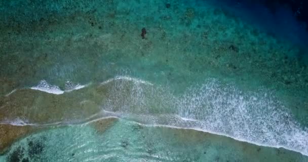 Vista Dall Alto Delle Onde Corsa Lunghe Viaggio Estivo Repubblica — Video Stock