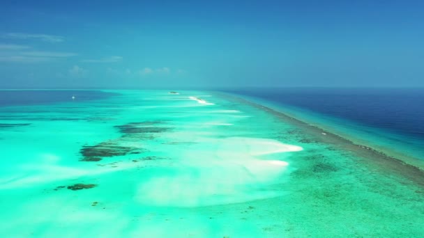 Neonowy Zielony Pejzaż Morski Naturalna Scena Jamajce Karaiby — Wideo stockowe