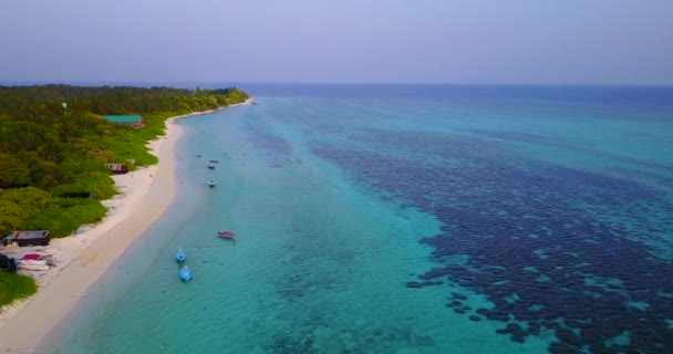 Calmo Litoral Tropical Durante Dia Tempo Lazer Tailândia — Vídeo de Stock