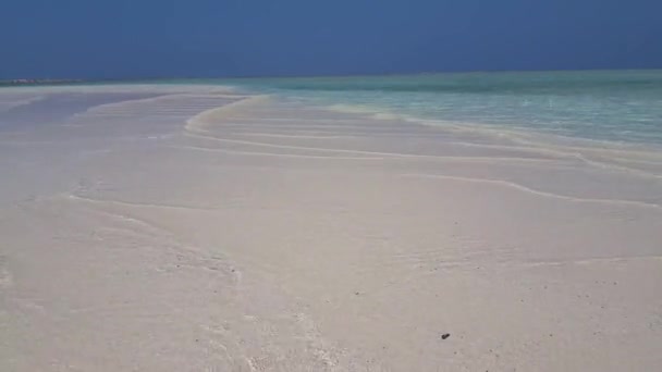 Wit Strand Met Kristalhelder Water Tropische Natuur Scene Van Jamaica — Stockvideo