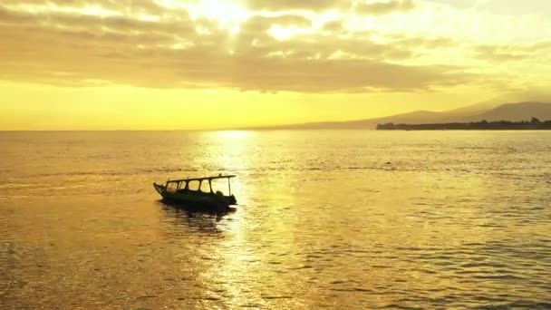 Ljus Solnedgång Vid Havet Sommartid Thailand — Stockvideo