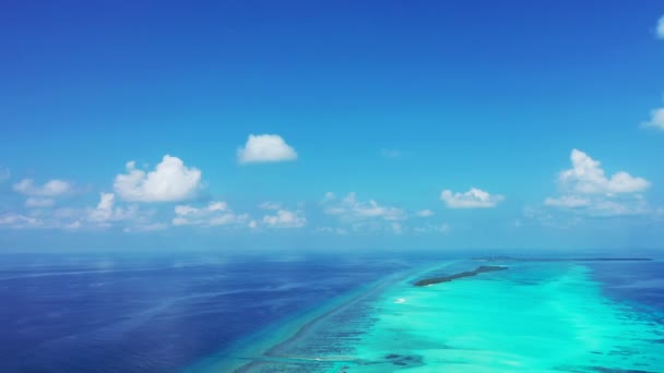 Helder Turquoise Oceaanlandschap Met Witte Zandstranden Landschappen Jamaica Caribisch Gebied — Stockvideo