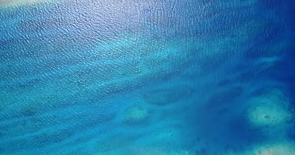 Vista Superior Del Agua Mar Ondulada Vacaciones Verano Maldivas — Vídeos de Stock