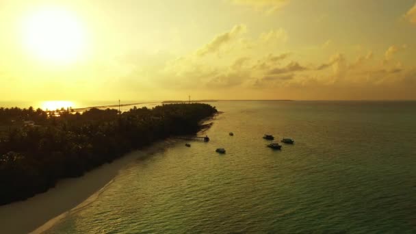 Malam Pemandangan Tepi Laut Musim Liburan Bali Indonesia — Stok Video