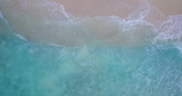 Horní Pohled Pobřeží Průhlednou Vodou Exotická Dovolená Bali Indonésie — Stock video