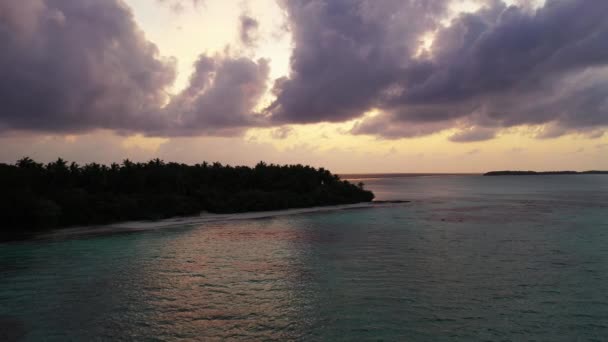 Delikatny Zachód Słońca Nad Morzem Tropikalny Raj Bora Bora Polinezja — Wideo stockowe