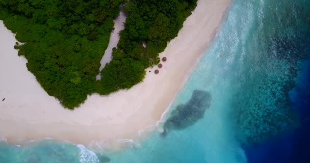 Drone Uitzicht Het Mooiste Tropische Eiland Malediven Zuid Azië — Stockvideo