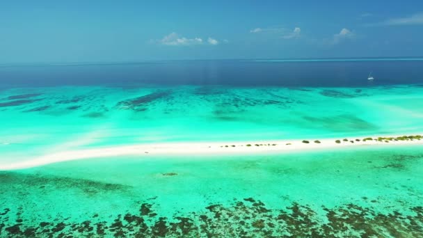 Vista Aérea Drone Ilha Exótica Seychelles África Oriental — Vídeo de Stock