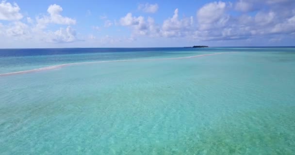 Incredibile Spiaggia Esotica Solitaria Con Sabbia Bianca Acqua Turchese Blu — Video Stock