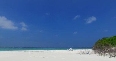 Barışçıl deniz manzarası. Barbados, Karayipler 'e egzotik yolculuk.