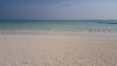 Turkuaz deniz manzaralı bakir sahil manzarası. Jamaika, Karayipler 'in yaz manzarası.