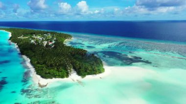 Turkuaz rıhtım sahnesi. Endonezya, Bali 'ye Seyahat.