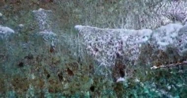 Koşan sığ su dalgaları. Dominik Cumhuriyeti, Karayipler 'e yaz gezisi.