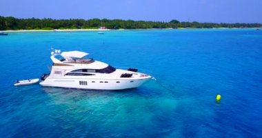 Summer resort viewed from drone. Journey to Gili Trawangan, Thailand. 