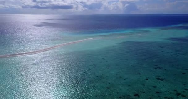 Eindeloze Blauwe Zee Achtergrond Exotische Vakantie Dominicaanse Republiek Caribisch Gebied — Stockvideo