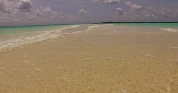 Arena Transparente Con Mar Transparente Costa Relajación Bali — Vídeos de Stock