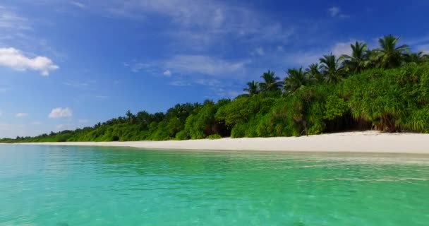 Paisaje Marino Sereno Por Mañana Relajación Verano Bora Bora Polinesia — Vídeos de Stock