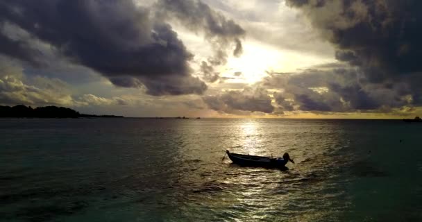 Сумерки Моря Экзотическая Летняя Поездка Бали Индонезия — стоковое видео