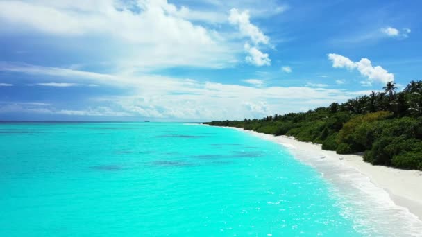 Levendige Turquoise Zee Aan Kust Natuurlijke Omgeving Van Fiji Oceanië — Stockvideo