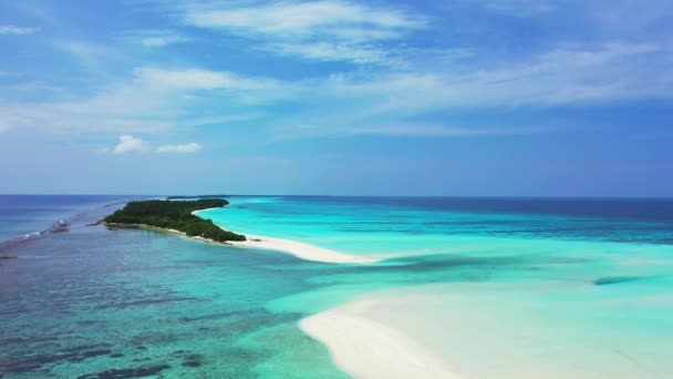 Prachtige Turquoise Zeegezicht Met Groene Eilanden Bali Natuurlijke Omgeving — Stockvideo