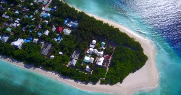 Najlepszy Widok Letniskowa Wyspie Egzotyczne Wakacje Malediwach Azja Południowa — Wideo stockowe