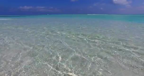 海岸のクリスタル海の水 ボラの熱帯の楽園 フランス領ポリネシア — ストック動画