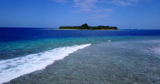 Mozgó Tengeri Hullámokat Látok Bora Bora Egzotikus Jellege Francia Polinézia — Stock videók