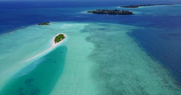 Vista Del Paisaje Marino Tropical Desde Dron Humor Verano Bali — Vídeos de Stock