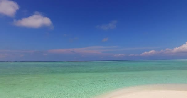 Jungfru Fantastisk Strand Med Turkosa Havsutsikt Sommaren Semester Bahamas Västindien — Stockvideo