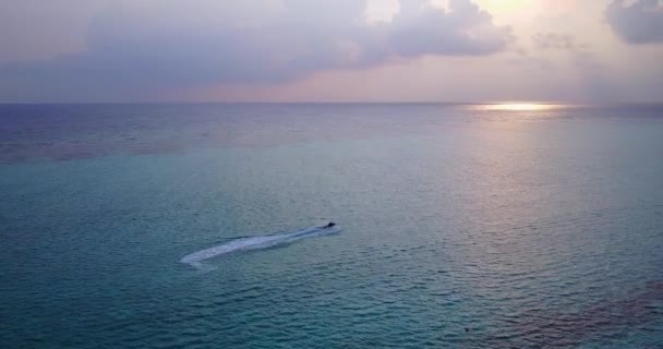 Спокойный Вид Море Наслаждаясь Природой Доминиканской Республики Карибского Бассейна — стоковое видео