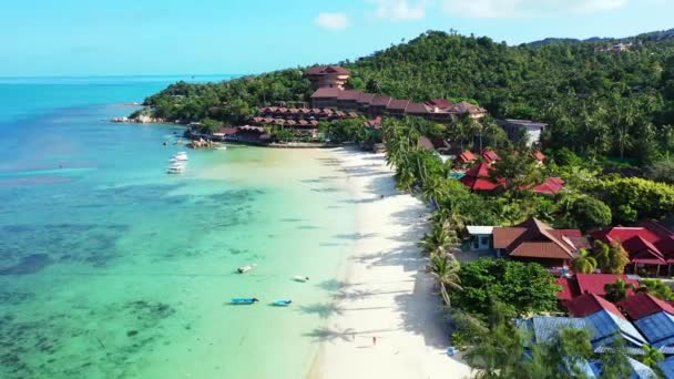 Zomer Resort Eiland Met Groene Bergen Natuurlijke Omgeving Jamaica Caribisch — Stockvideo