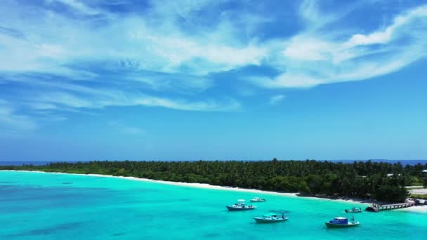 Vue Imprenable Sur Mer Turquoise Scène Naturelle Jamaïque Caraïbes — Video