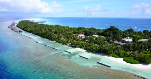 Αεροφωτογραφία Της Νήσου Ίσλαντ Καλοκαιρινό Τοπίο Στο Μπαλί Της Ινδονησίας — Αρχείο Βίντεο