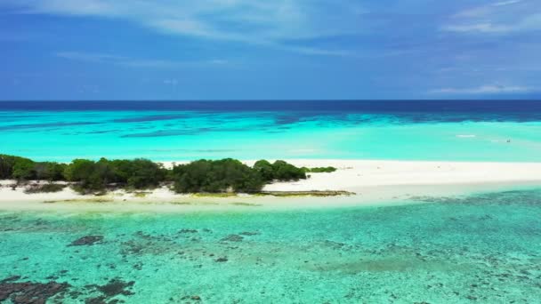 Turquesa Orillas Del Mar Paisaje Verano Maldivas Asia Meridional — Vídeo de stock