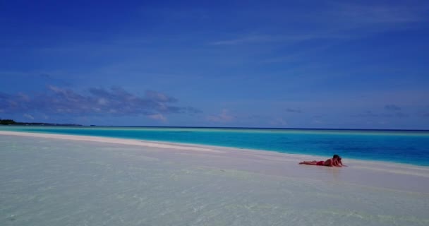 Concepto Viaje Verano Pareja Joven Vacaciones Exóticas Caribe — Vídeos de Stock