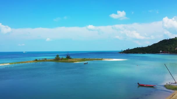 Grüne Insel Von Der Drohne Aus Gesehen Sommerentspannung Auf Bali — Stockvideo