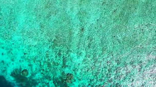 남아시아 몰디브 청록색 바다에 잔물결 — 비디오