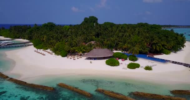 Vista Superior Del Resort Verano Con Rompeolas Indonesia — Vídeo de stock