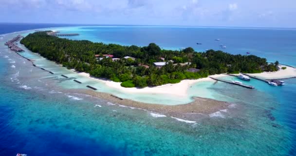 Luftaufnahme Von Buhnen Entlang Der Insel Urlaub Jamaika Karibik Sommer — Stockvideo