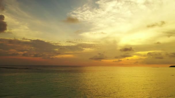 Heldere Zonsondergang Aan Zee Exotisch Karakter Van Bora Bora Frans — Stockvideo