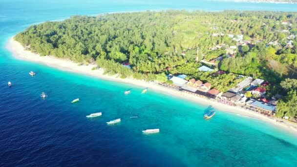 昼間は日当たりの良い海辺エリア ドミニカ共和国 カリブ海の夏の熱帯の風景 — ストック動画