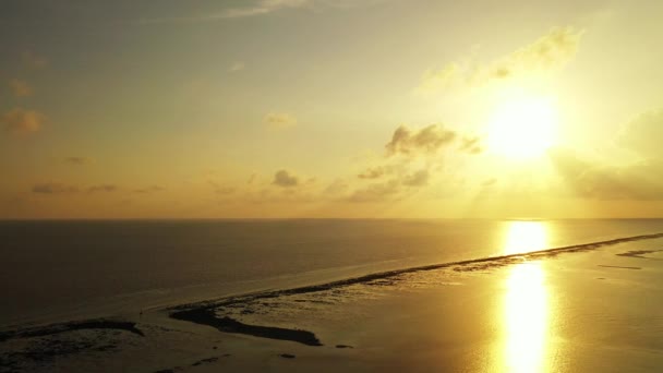 Strahlend Goldene Stunde Sommerliche Landschaft Der Malediven — Stockvideo