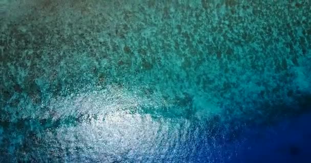Água Mar Rasgada Vista Drone Paisagem Sazonal Verão Bali Indonésia — Vídeo de Stock