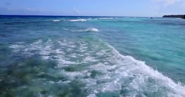 Guardando Onde Del Mare Movimento Natura Esotica Bora Bora Polinesia — Video Stock