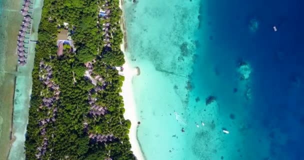 Дивовижний Вигляд Зеленого Острова Чистою Блакитною Водою Відпустка Філіппіни Азії — стокове відео