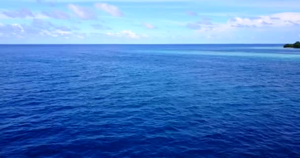 Deep Blue Sea Water Travel Bora Bora French Polynesia — Stock Video