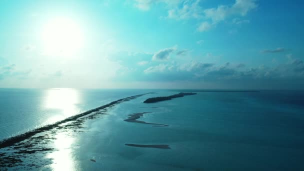 Nascer Sol Beira Mar Cena Verão República Dominicana — Vídeo de Stock