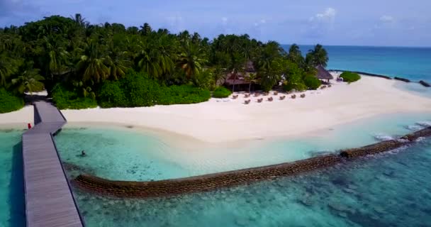 Incrível Ilha Tropical Férias Verão Exóticas Maldivas — Vídeo de Stock